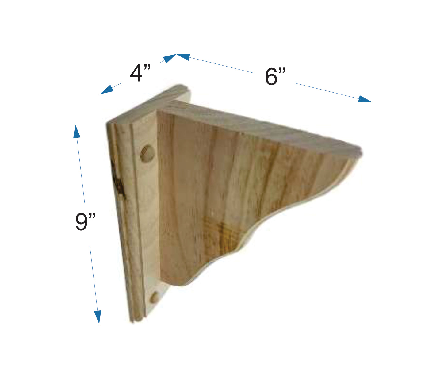 6x9" Pine Bracket